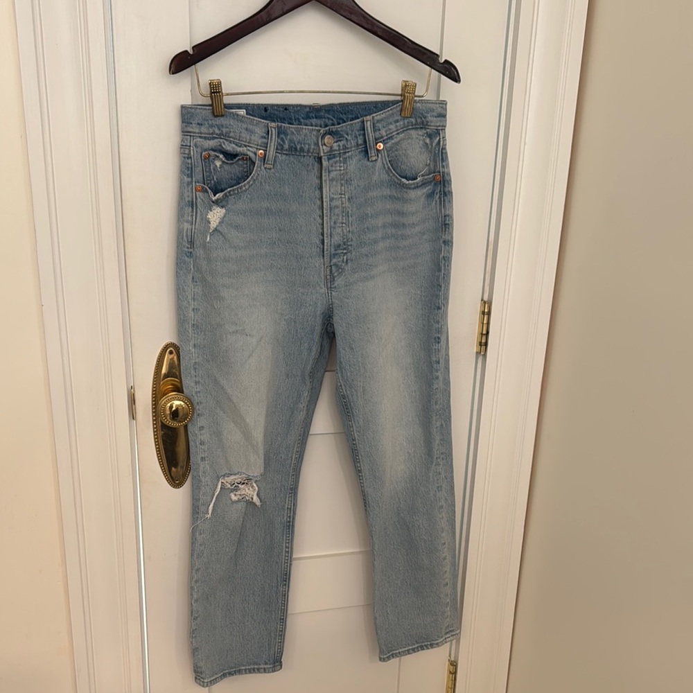 GAP Blue Straight Jeans Classic Style - 30